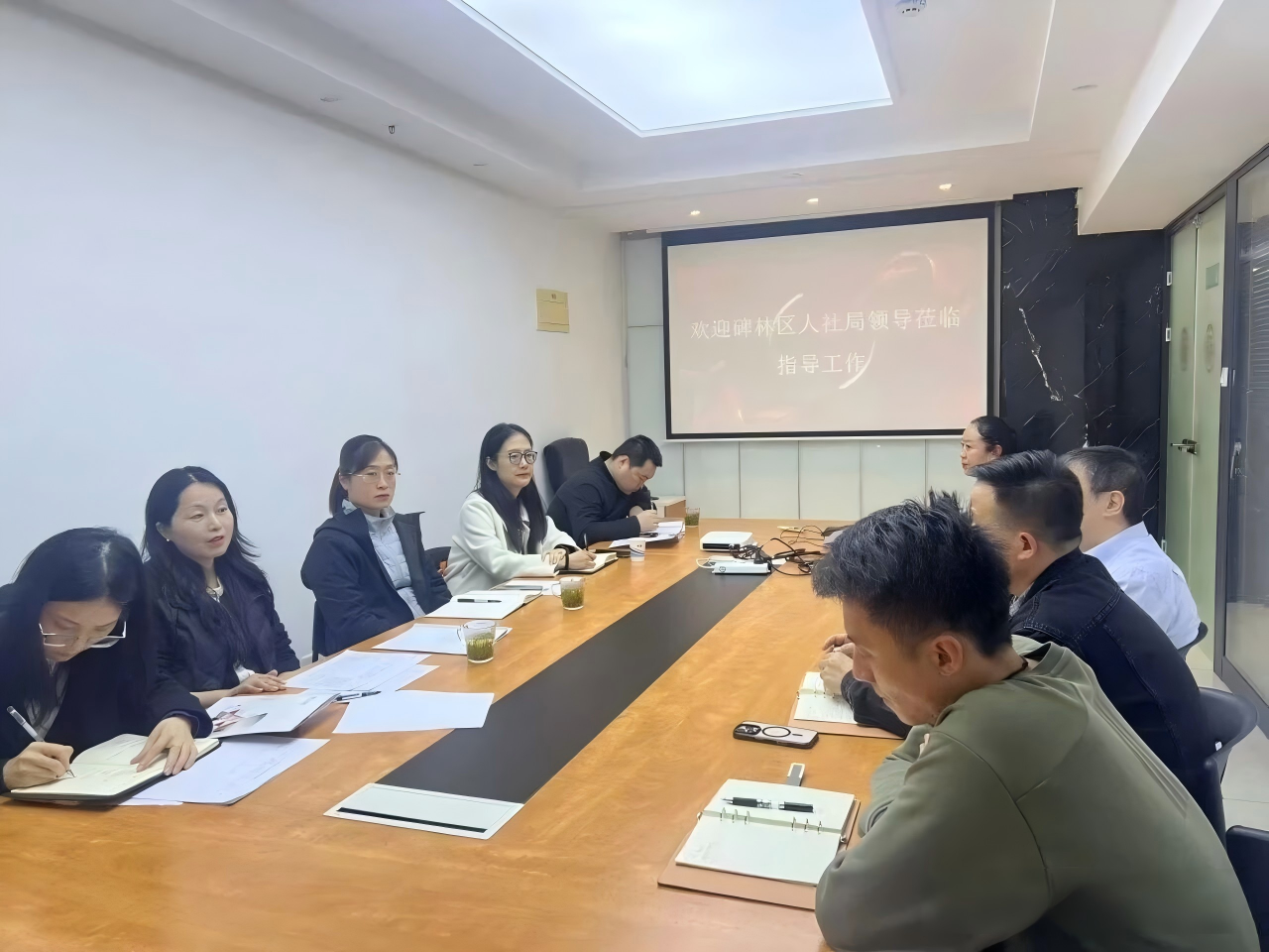 走訪規上企業 賦能人力資源行業發展——區人社局走訪喜星航人力(圖1)